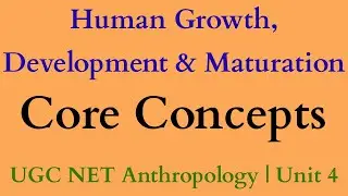 Human Growth, Development & Maturation | Core Concepts | Unit 4 | UGC NET Anthropology Paper 2