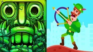 Temple Run 2 Lost Jungle VS Bowmasters Android iPad iOS Gameplay HD