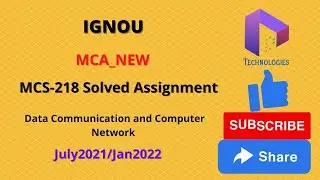 Mcs- 218 Solved Assignment July-2021/Jan2022 || IGNOU ||Dalaltechnologies