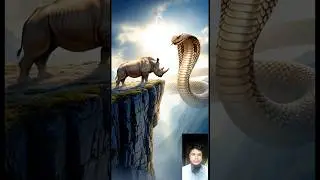 King Cobra vs Rhino | Epic AI Wildlife Battle | Unreal Animal Fight Shorts 🐍🦏 #shorts #ai #trending