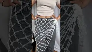 Check out the new crochet tutorial for this NET LAYOVER SKIRT!🤍 #crochettutorial #beginnerfriendly