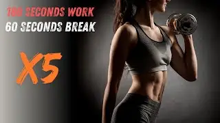 180 Seconds Work, 60 Seconds Rest | 5 Repeats Timer 🕒