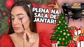 MAQUIAGEM de NATAL para FICAR PLENA NA SALA!! 🎄🎅🏻