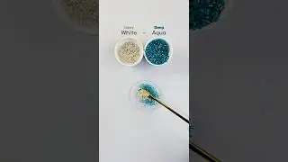 Mixing Ivory White + Deep Aqua is my happy place! Playing with colors is pure bliss! 🥳⭐️#colormixing