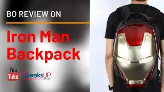 GeeksUp | Luminous Iron Man Backpack Laptop Bag Review