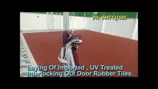 Outdoor Badminton court  | Interlocking Rubber Tiles | Badminton Court Flooring | Health Park