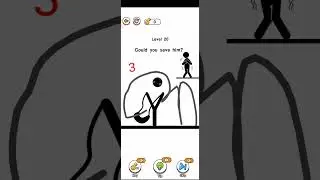 Draw 2 Save  3 Level 20 Could you save him? Puzzle Games Play Shorts #gamingplay