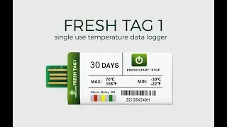 Fresh Tag 1 USB Temperature Data Logger with PDF