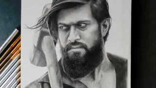 Drawing of Yash 😊 #kgf2 #reels #shorts #trending #trendingshorts #yash #pencildrawing #drawing #kgf