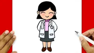 How To Draw A Doctor Girl Easy | Doctor Drawing Simple Easy