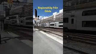 SJ regional t&aring;g ￼fr&aring;n G&auml;vle. dubbel d&auml;ckar t&aring;g.￼￼