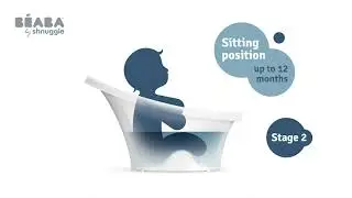 BEABA by Shnuggle Baby Bath Tub with Little Baby Bum Bump Support and Cozy Foam Back Rest