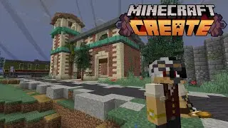I Build a Firehouse Using Minecraft Create Mod! Create Remaster