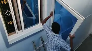 UPVC Sliding window installation | The Wooden Window is peeled off and the UPVC Window is Fitted