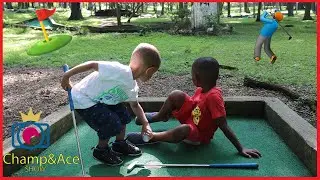 ⛳ FIRST TIME GOLFING PUTT PUTT!!