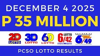 Lotto Result Today 9pm December 4 2025 PCSO