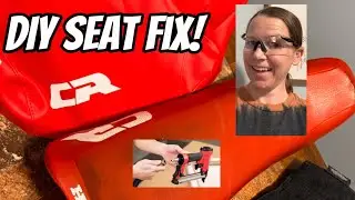 How to Install a New Seat Cover on a Honda CR80 | Dirt Bike Seat Vinyl Replacement