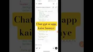 chat gpt se app kaise banaye | #shorts #app #chatgpt #openai #new #appkaisebanaye