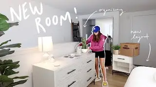 LA moving vlog #3! Rearranging my new BEDROOM! + closet set up!