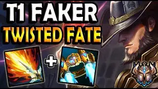 T1 Faker TWISTED FATE vs AKALI [ MID ] Patch 10.25 Ranked Korea ✅