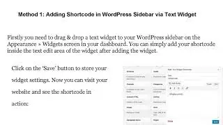 How to Use Shortcodes in your WordPress Sidebar