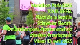 Marathon Paris Bastille 2025 No.2 #mariepanic Tour Eiffel Dossard No.73979 &agrave; 18:39 secondes