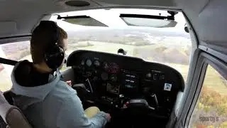 Jacob Vickers' first airplane solo at Sporty's Academy