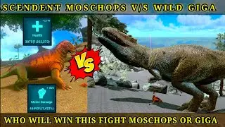 ASCENDENT MOSCHOPS VS WILD GIGA FIGHT IN ARK SURVIVAL MOBILE #ark #arksurvivalevolved