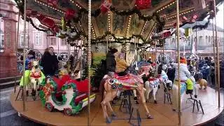 Nostalgie-Pferdekarussell - Zimmer & Kropp @ Mainzer Weihnachtsmarkt 2023 (Offride)