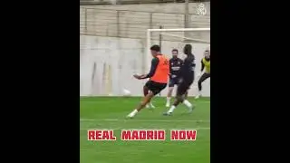 Real Madrid training now vs then #soccer#football_skills#cristiano_ronaldo#vinijr#Real_madrid