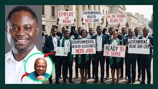 Jobless Environmental Health Officers Storm Independence Square, March to Flagstaff House