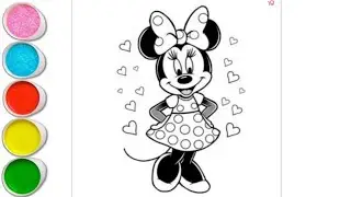 How to draw Minnie mouse, Mickey mouse drawing & colouring, mickey mouse clubhouse  #35
