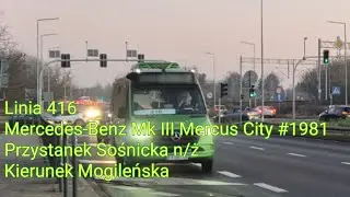 MPK Poznań - Linia 416 - Mercedes-Benz Mk III Mercus City #1981