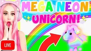 🔴 MAKING A *MEGA NEON* UNICORN IN ADOPT ME... Leah Ashe Live