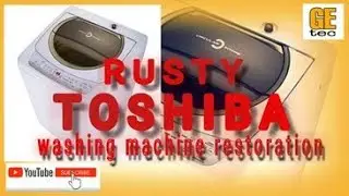 TOSHIBA / Rusty Washing Machine /Restoration.