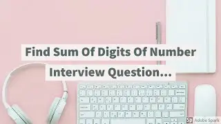Find the Sum of Digits of a number in java