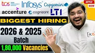 TCS Infosys Accenture Cognizant Capgemini LTI Mindtree Biggest Hiring for 2026 & 2025 Batch | Apply🚀