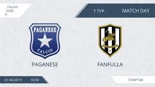 AFL19. Italy. Serie D. Day 7. Paganese - Fanfulla