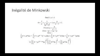 Espaces Lp partie 4 : In&eacute;galit&eacute; de Minkowski