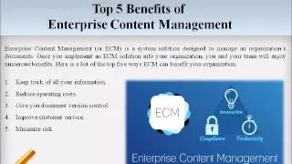 Enterprise Content Management System - Uses, Scope & Benifits - MaxxCloud