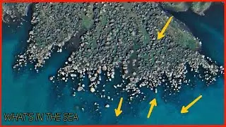 Exploring Secret Siberian lslands onGoogle Maps... De Long Islands. Sea under water stones