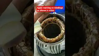 how to varnish the motor winding #electrical #motor #winding #varnish #process #trending #shorts