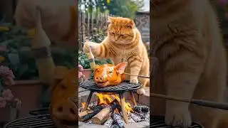 cat and lion challenge #neshorts #cat #king #bachokikahani