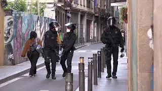 Macrodispositiu policial contra  la distribució i venda d'heroïna al barri del Raval