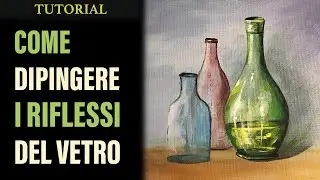 Come Dipingere delle Bottiglie di Vetro |  💚  Facile!  Tutorial di Pittura