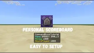How To Make A Personal Scoreboard (Easy And Simple) Minecraft Bedrock Command Block Tutorial