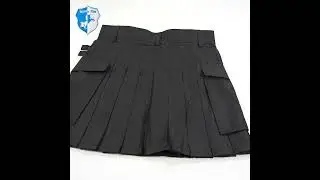 Women Custom Black Utility Kilt
