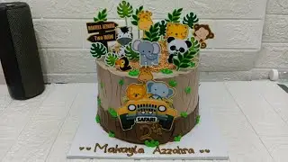 Amazing Safari Animals Theme Cake | Jungle Animal Birthday Cake Decorating Tutorial