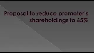 Reduction in Promoter's Shareholding Impact