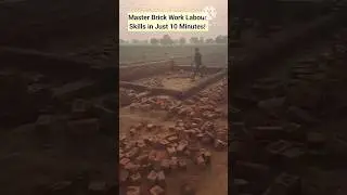 Master Brick Work Labour Skills in Just 10 Minutes! #shortsfeed #shorts #viralshorts #brickswork